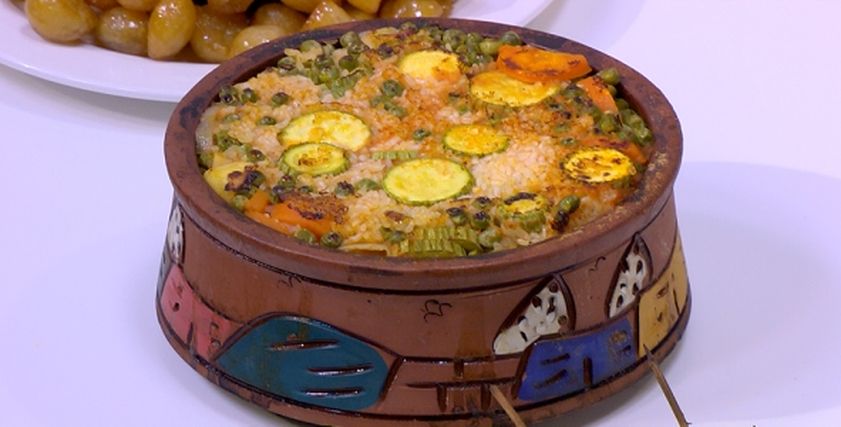 طاجن خضار بالأرز