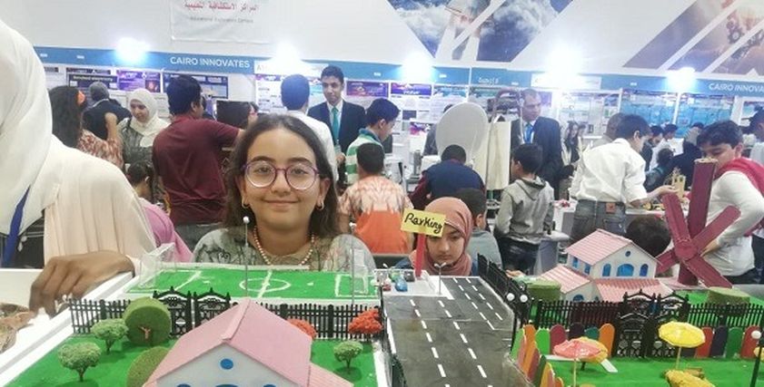 جانب من مساهمة الأطفال في معرض القاهرة الدولى السادس للابتكار