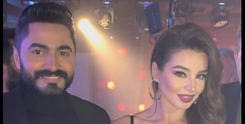  جوهرة بصحبة تامر حسني 