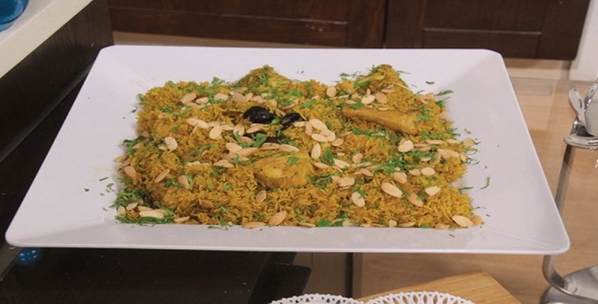 كبسة أرز الدجاج