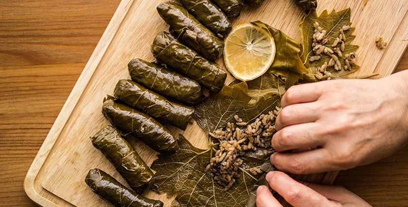 طريقة لف ورق العنب