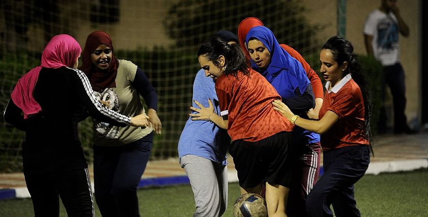 لقطة من المباراة