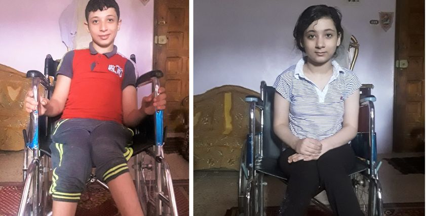 «ندى ويوسف» شقيقان يعانيان من ضمور العضلات