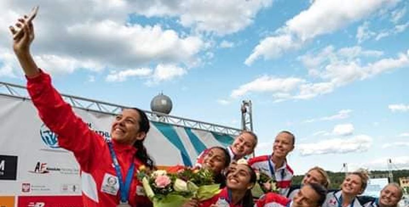 مايا مرسى تهنأ منتخب مصر لشابات الخماسى لحصولهما على الميدالية الفضية ببطولة العالم