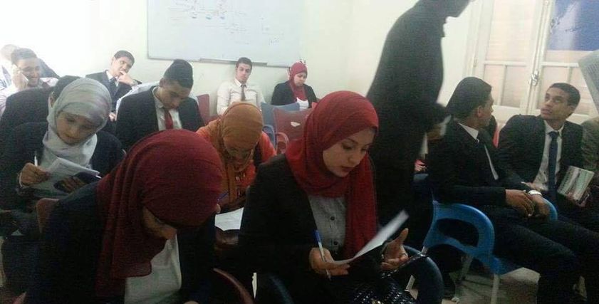 جانب من ورشة العمل داخل جامعة القاهرة
