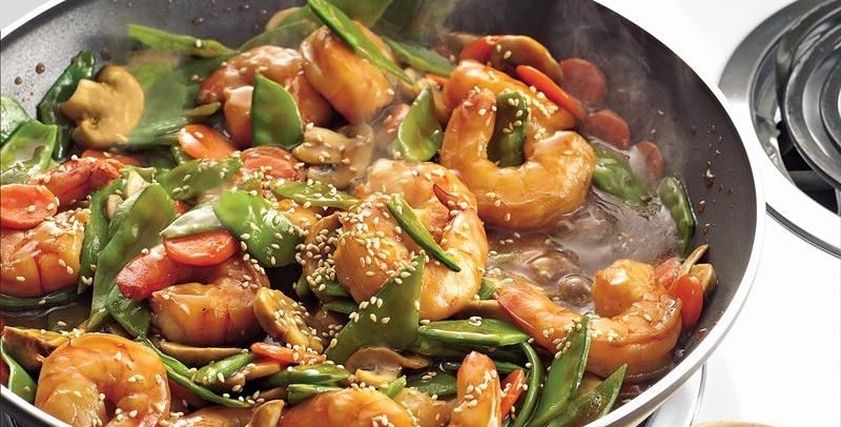 طريقة عمل جمبري ودجاج بالترياكي صوص