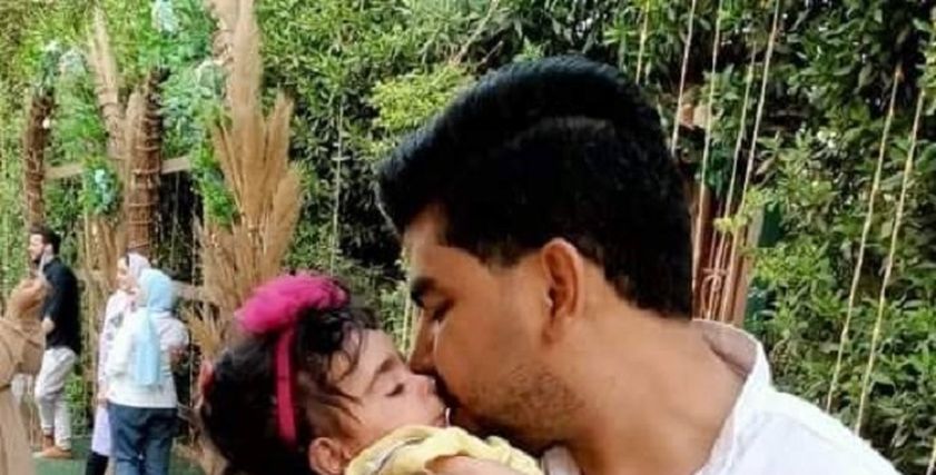 محمد السيد مع ابنته الراحلة إيمان