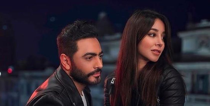 أسيل عمران وتامر حسني