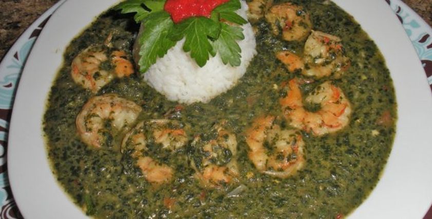 ملوخية بالجمبري