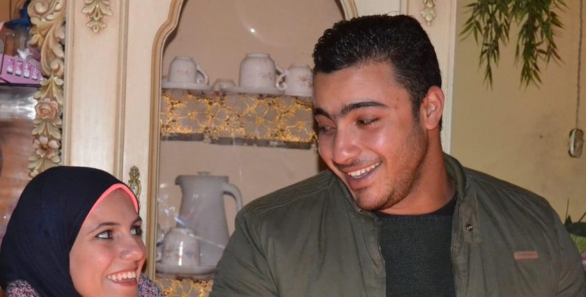 الشهيد خالد مغربي وزوجته رضوى مجدي