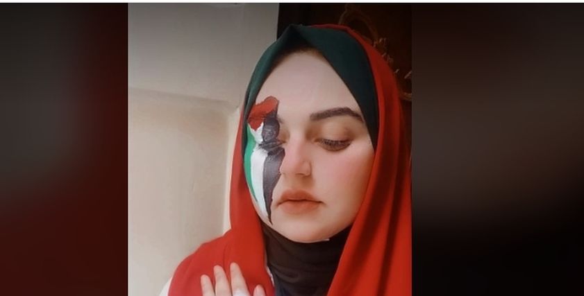 تقى تستغل موهبتها للتضامن مع قضية فلسطين