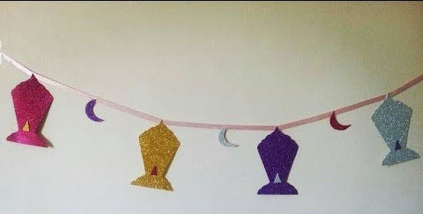 فانوس رمضان من الفوم الملون