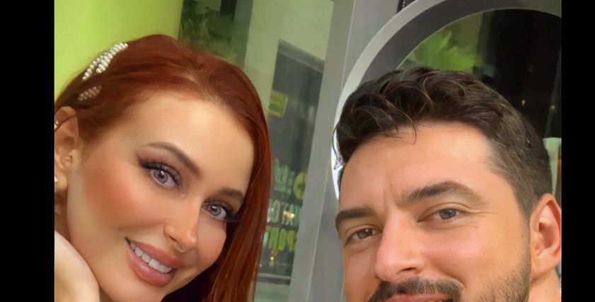 الفنانة فرح يوسف وزوجها الفنزويلي