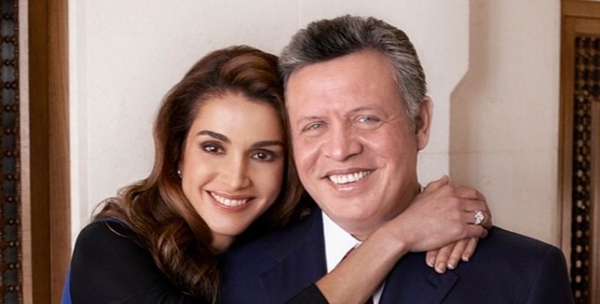 الملكة رانيا وزوجها