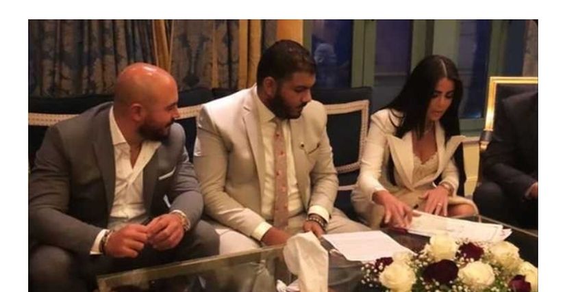 جانب من عقد قران الفنان محمود العسيلي