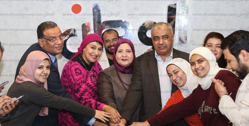 الأستاذ عبد الفتاح الجبالي والأستاذ محمود مسلم أثناء الاحتفال بإطلاق موقع 