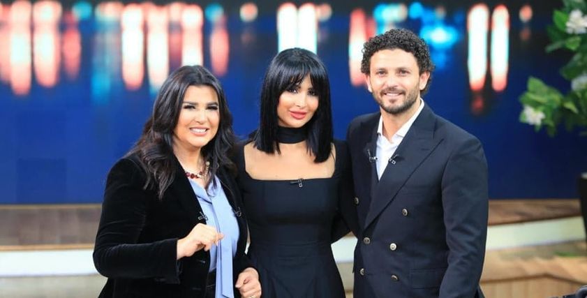 حسام غالي وزوجته والإعلامية منى الشاذلي