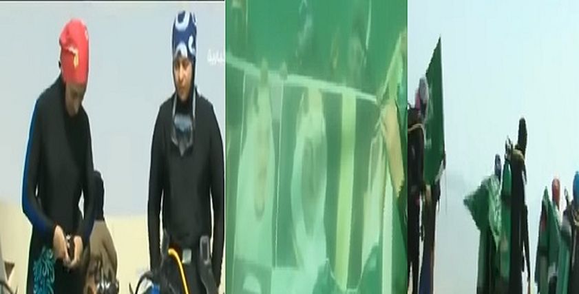 بالفيديو| في اليوم الوطني السعودي.. سعوديات يخضن تجربة الغوص في مياه الخليج