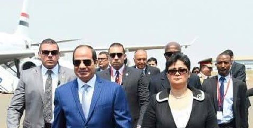 نميرة نجم برفقة الرئيس عبدالفتاح السيسي