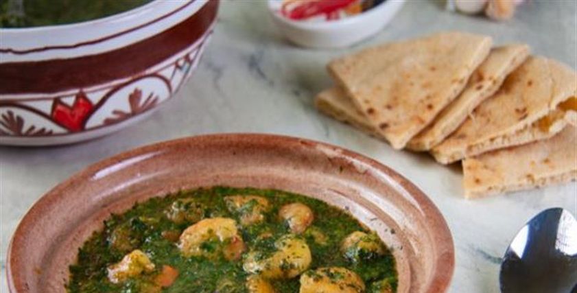 ملوخية بالجمبري