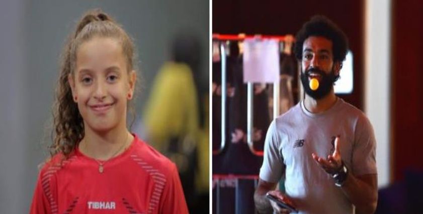 هنا جودة تعلق عقب موافقة محمد صلاح على تحدي تنس الطاولة