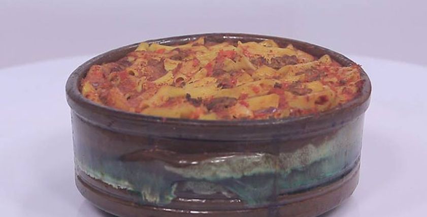 طاجن مكرونة معمر بالفراخ