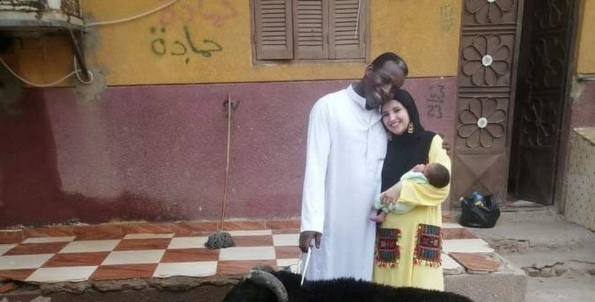 صابر النوبي وزوجته الفرنسية