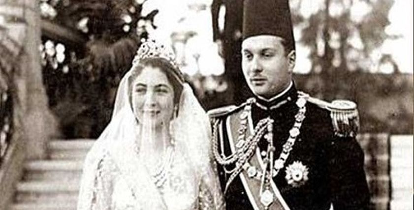الملك فاروق والملكة فريدة