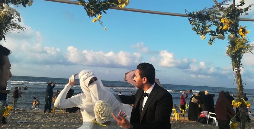 حفل زفاف على شواطئ مصيف بلطيم