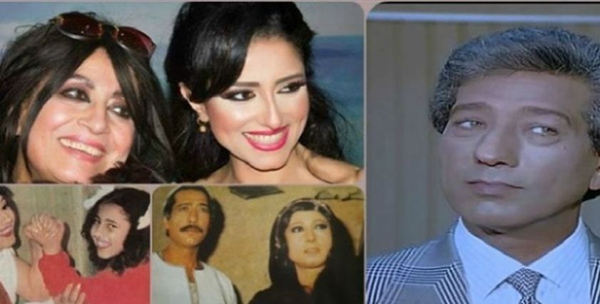 الفنان كرم مطاوع مع زوجته وابنته