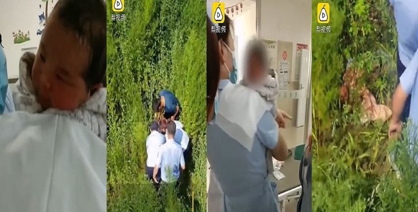 خلال عملية العثور على الطفل وانقاذه