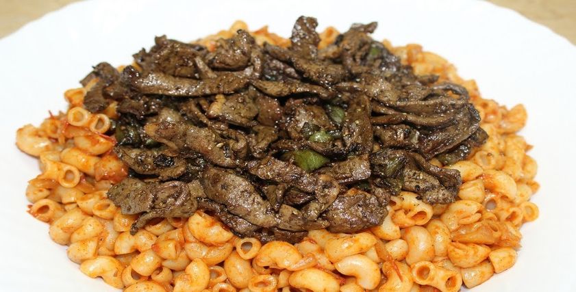 طريقة عمل مكرونة بالكبدة